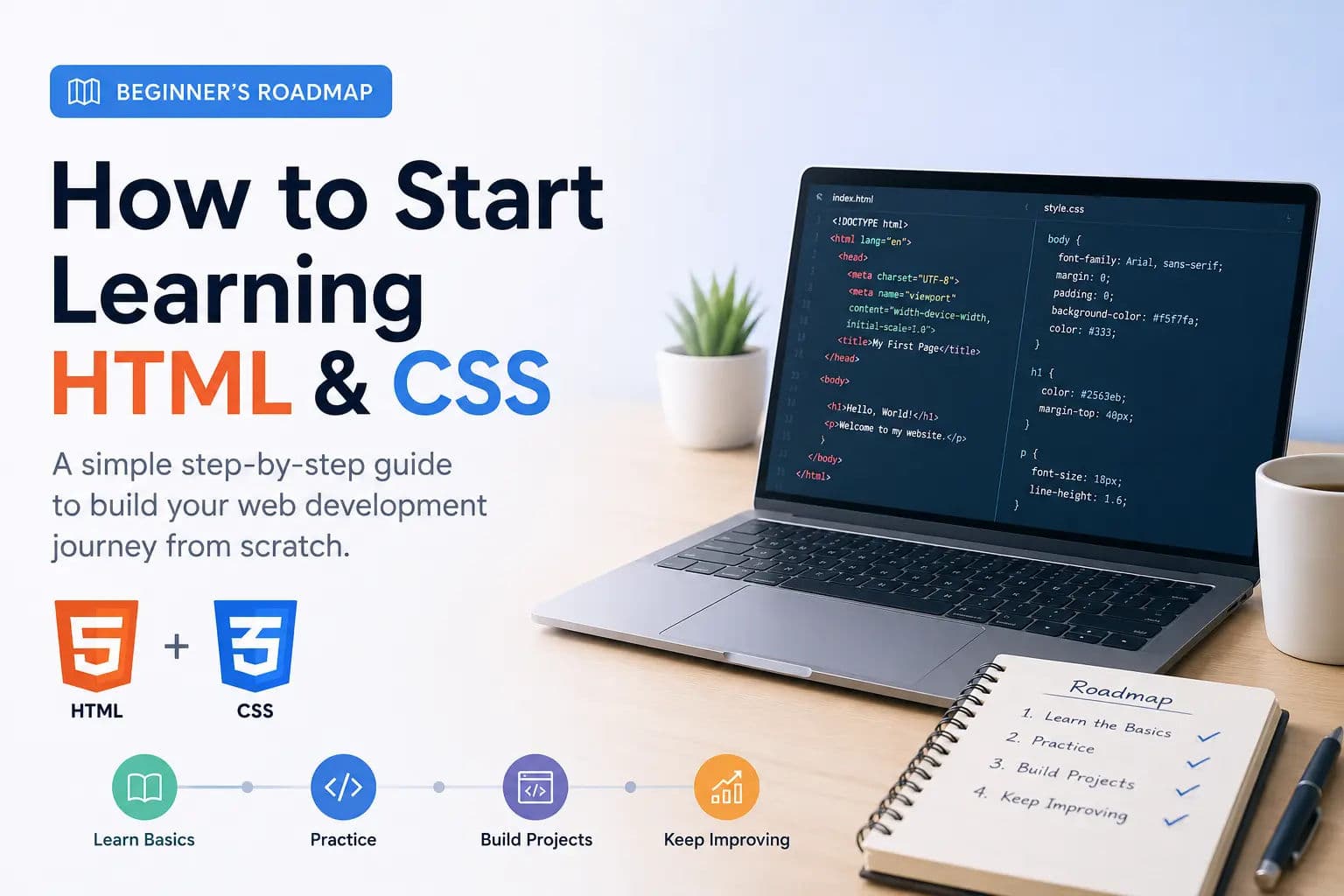 How to Start Learning HTML and CSS: A Beginner's Roadmap featured image